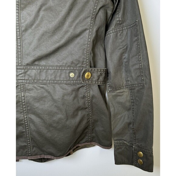 J Crew Jacket Womens XS Green Waxed Cotton Field Utility Coat Preppy Outdoors - Picture 5 of 16